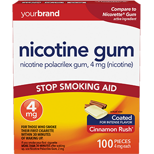 Nicotine Polacrilex Gum, 4 mg (Nicotine) Cinnamon Rush®