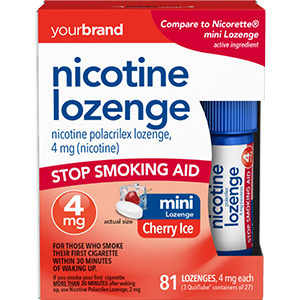 Nicotine Polacrilex Lozenge, 4 mg (Nicotine) Cherry Ice