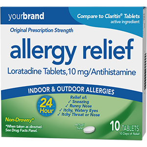 Allergy Relief Loratadine Tablets, 10 mg