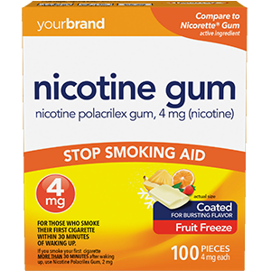 Nicotine Polacrilex Gum, 4 mg (Nicotine) Fruit Freeze